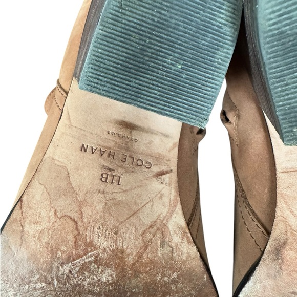 COLE HAAN CHESNEY Chestnut Brown Ankle Boots Size 11B - Picture 8 of 12